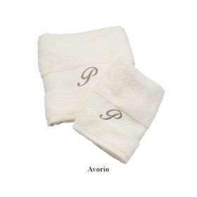Asciugamano in spugna rosa con bordo sangallo bianco